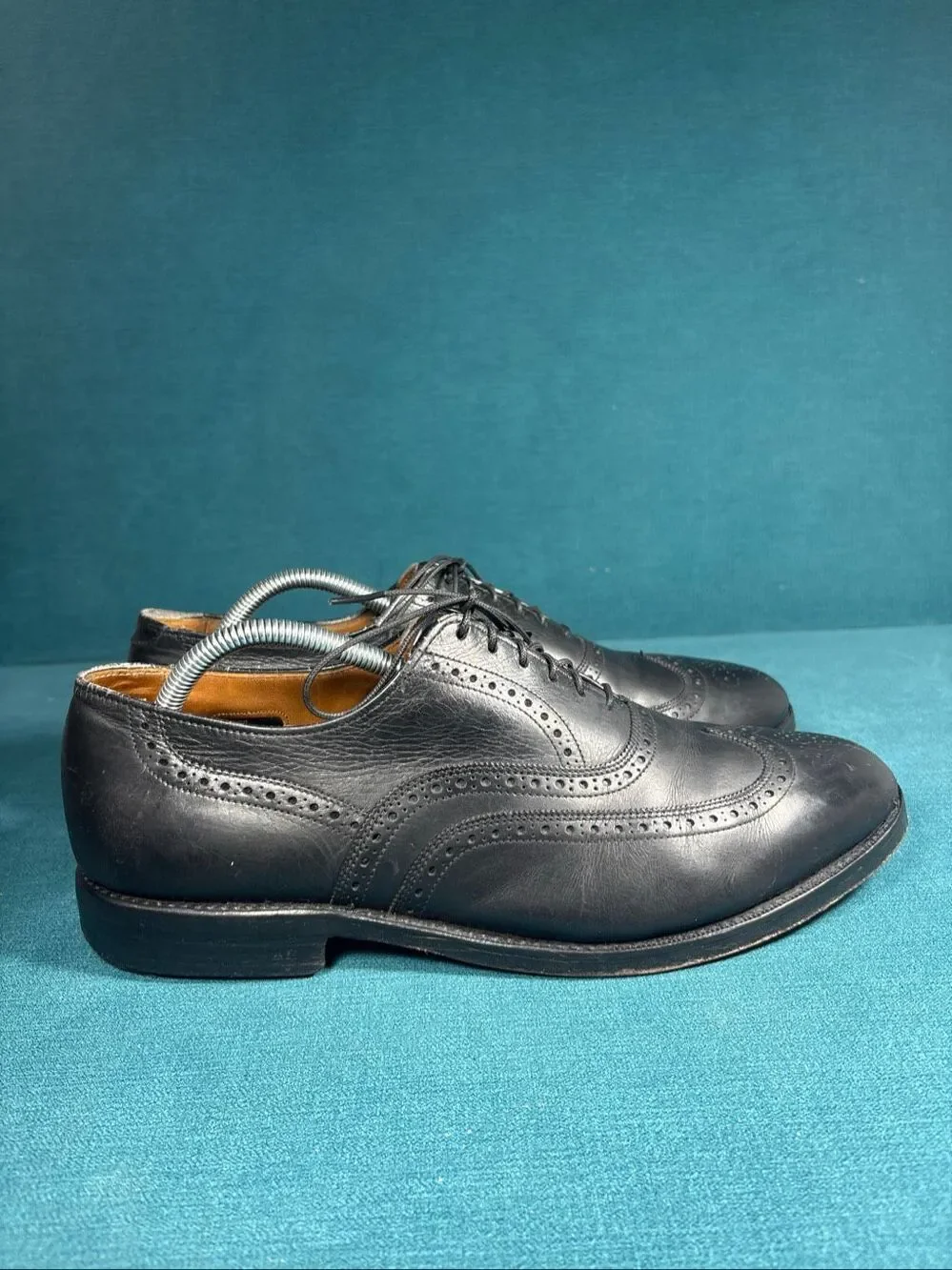 Allen Edmonds Chester Black Leather Wingtip Brogue Oxfords Men's Size 10.5 C